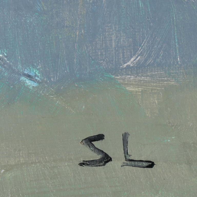 OKÄND KONSTNÄR, olja på duk, monogramsignerad "SL".