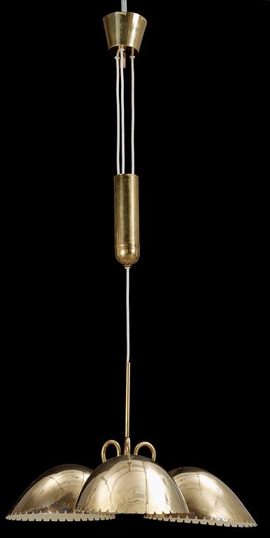 A brass ceiling lamp, probably by Bertil Brisborg, Sweden 1950's.