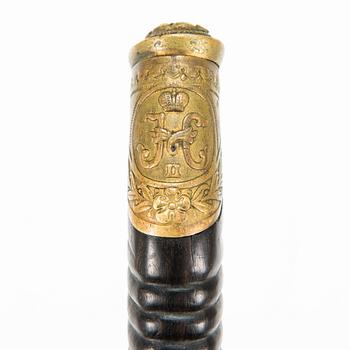 An Imperial Russian dragoon officer's shashka m 1881-1909, manufacturer's mark Zlatoust.