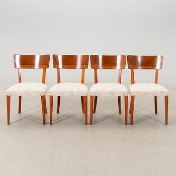 Chairs 4 pcs Swedish Modern 1940s.