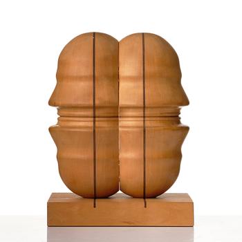 Sivert Lindblom, sculpture, wood, signed S. Lindblom and dated -68 underneath.