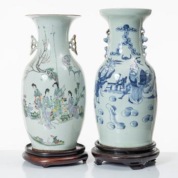 Two porcelain floor vases, China, circa 1900.