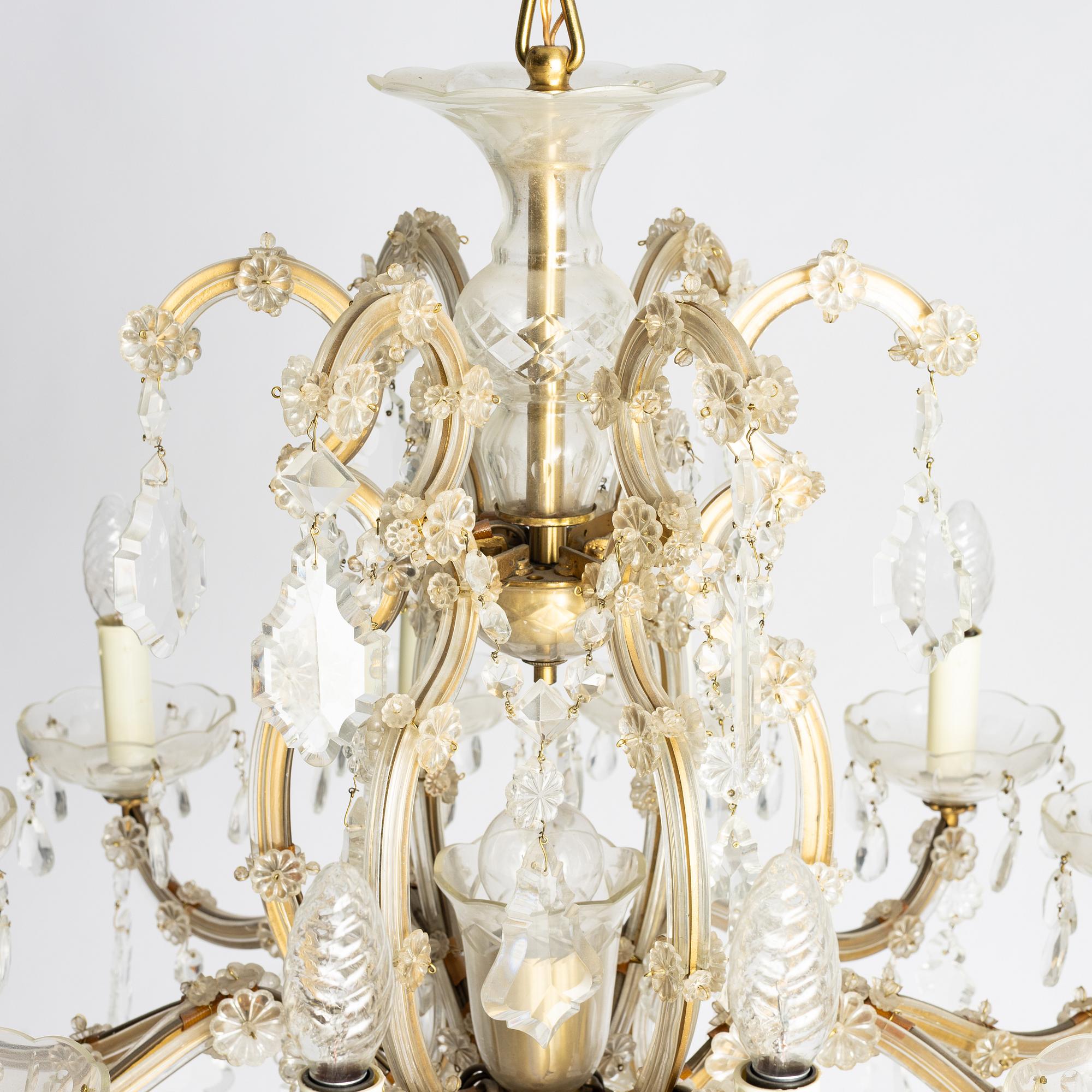 Ljuskrona, venetiansk stil, 1900-tal.