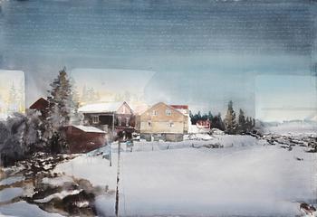 Lars Lerin, "Mellandag, Värmland".