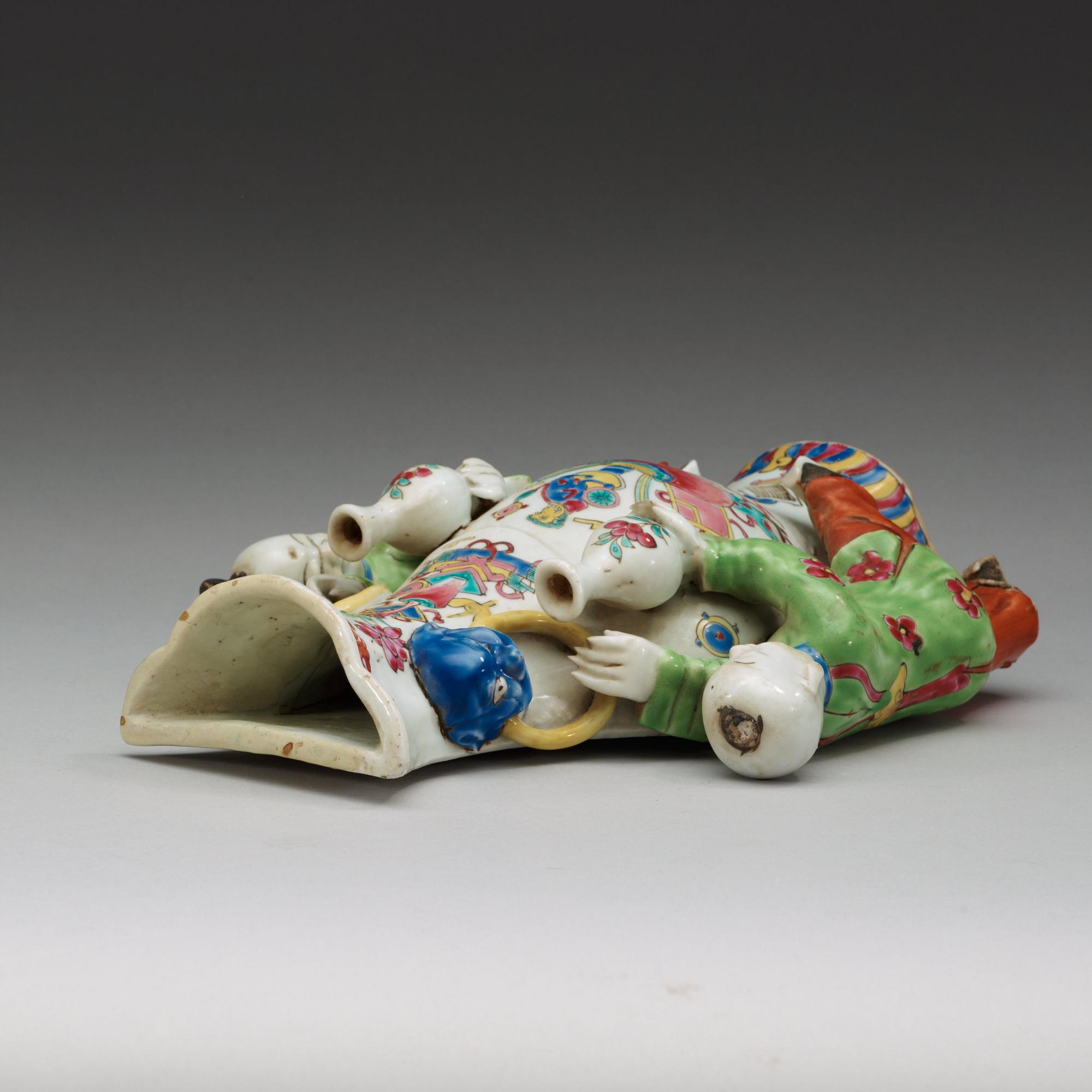 VÄGGVAS, kompaniporslin. Qing dynastin, Qianlong (1736-95).
