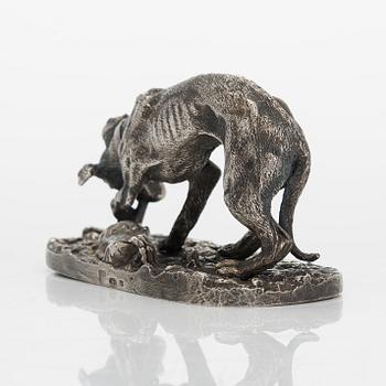 Figurin, silver, Moskva, oidentifierad kyrillisk mästarstämpel AG. 1908-1926.