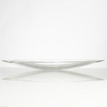 Aimo Okkolin, a glass dish, Riihimäen lasi Oy, Finland 1950s.