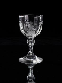 An extensive Russian cut and engraved glass service, 19th Century. (150 pieces).