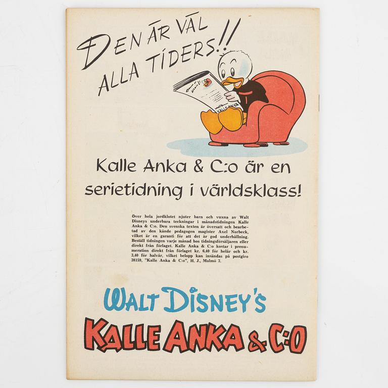 Serietidningar, "Kalle Anka & Co", 14 st, komplett årgång 1950.