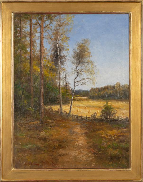 Severin Nilson, olja på duk, signerad.