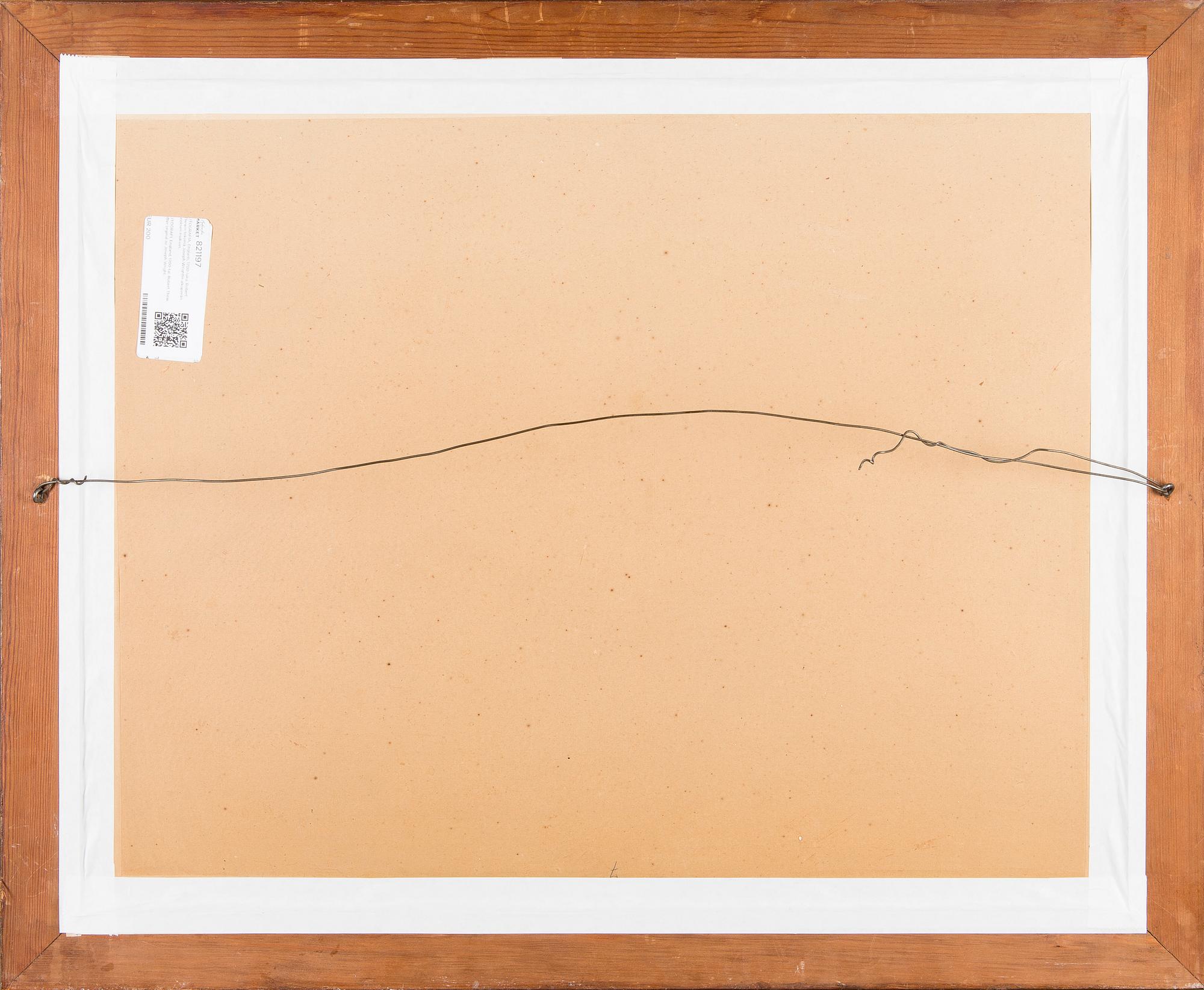 LITHOGRAPH, England, 18th century, by Robert Thew, after orginal by Joseph Wright.