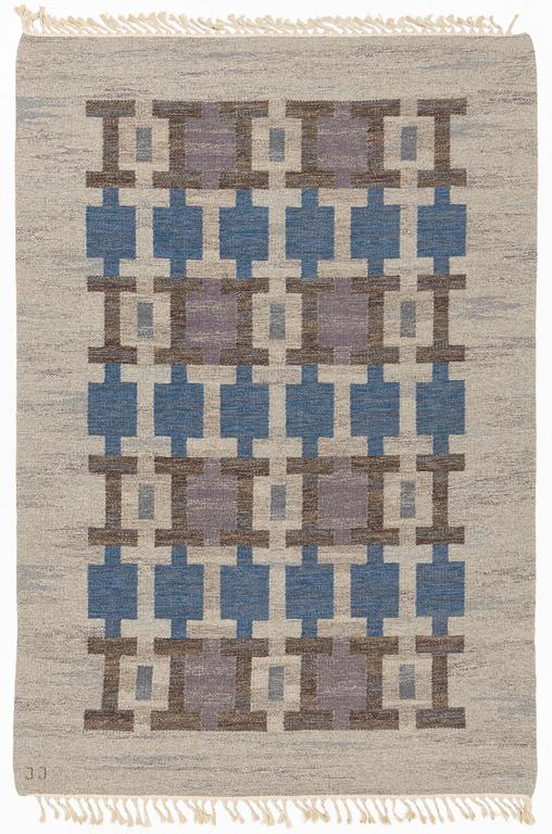 Judith Johansson, matta, "Gång", rölakan, ca 245 x 166 cm, signerad JJ.