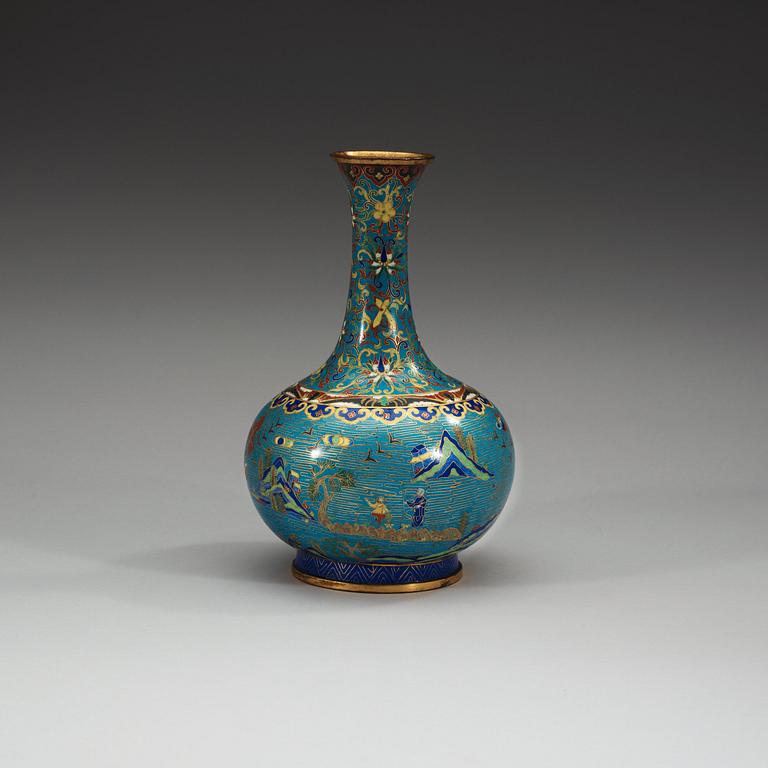VAS, cloisonné. Qing dynastin, 1800-tal.