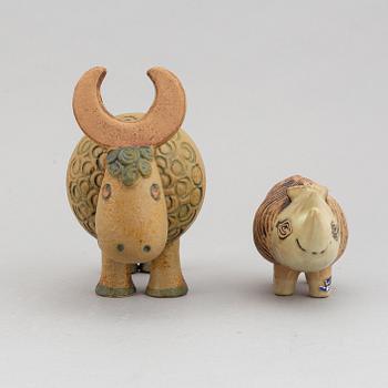 Lisa Larson, two stoneware figurines for Gustavsberg.