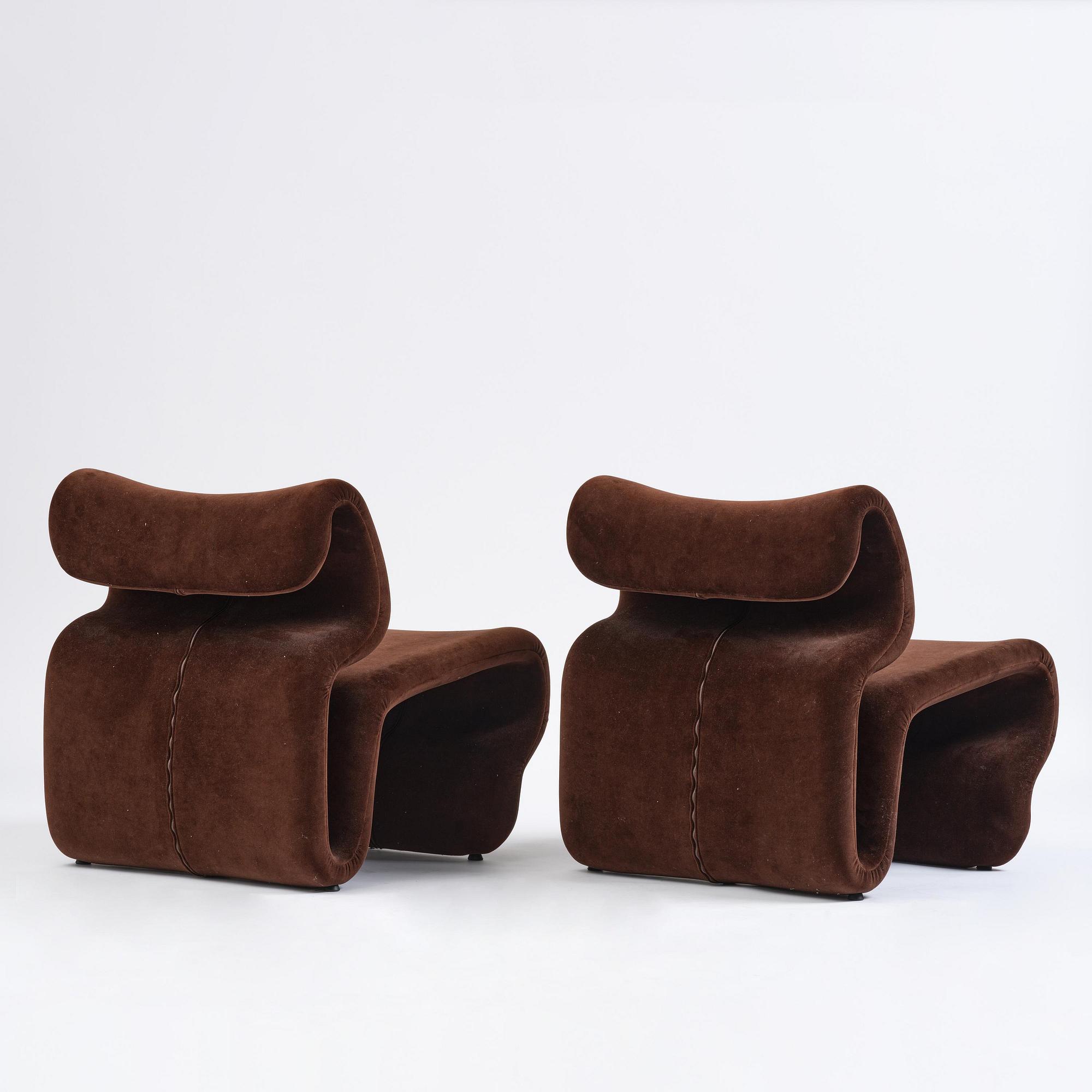 Jan Ekselius, a pair of “Etcetera” armchairs, Artilleriet Ateliers, Sweden, post 2018.