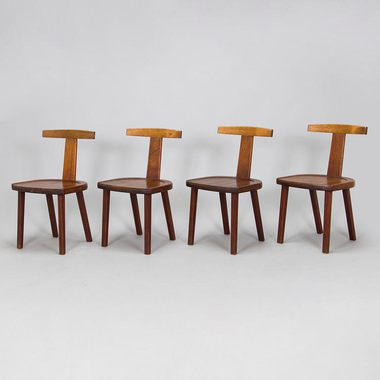 Olavi Hänninen, Four 1950s 'T-chairs' (Juha), for Huonekalu Mikko Nupponen Oy.