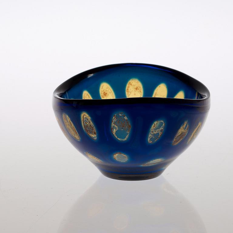 A Sven Palmqvist 'Ravenna' glass bowl, Orrefors 1963.