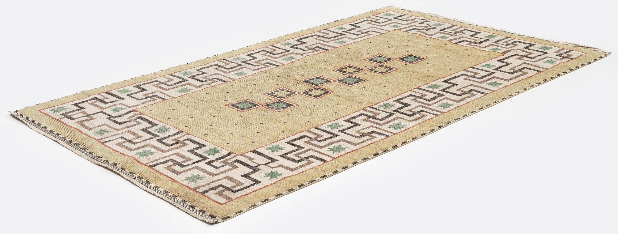 Märta Måås-Fjetterström, a carpet, 'Il Greco', knotted pile, c. 266 x 165 cm, signed MMF.