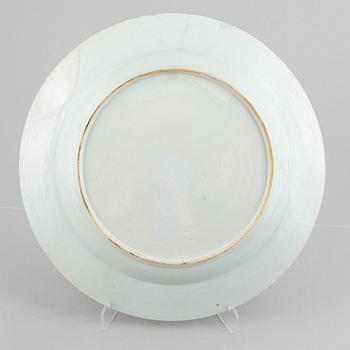 A large blue and white charger, Qing dynasty, Qianlong (1736-95).