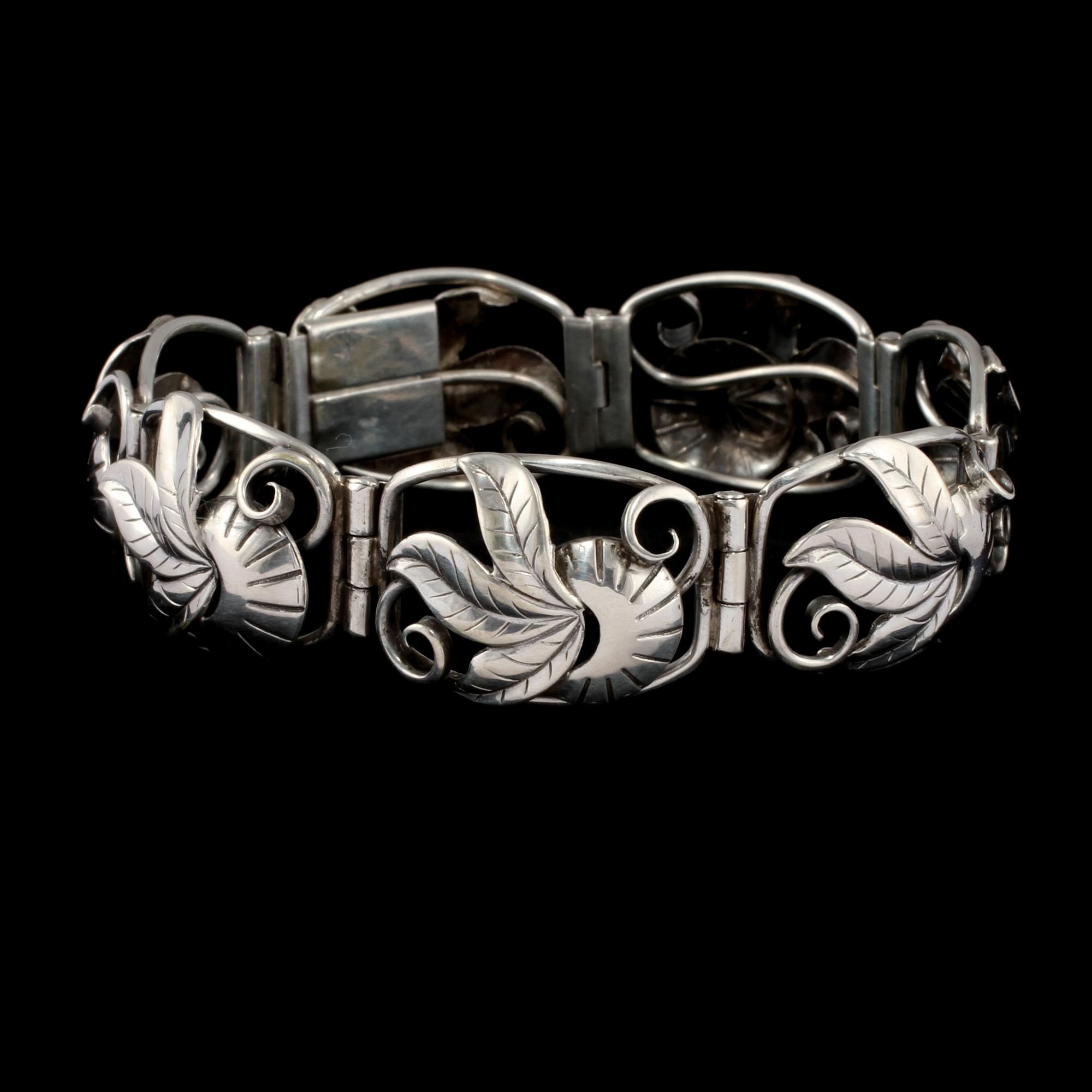 ARMBAND, silver, Kaplans, Stockholm, 1953. Vikt 32 g.