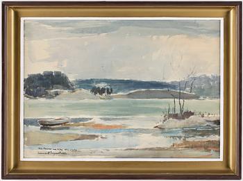 Lennart Segerstråle · LENNART SEGERSTRÅLE, akvarell på papper, signerad och daterad 1953.
