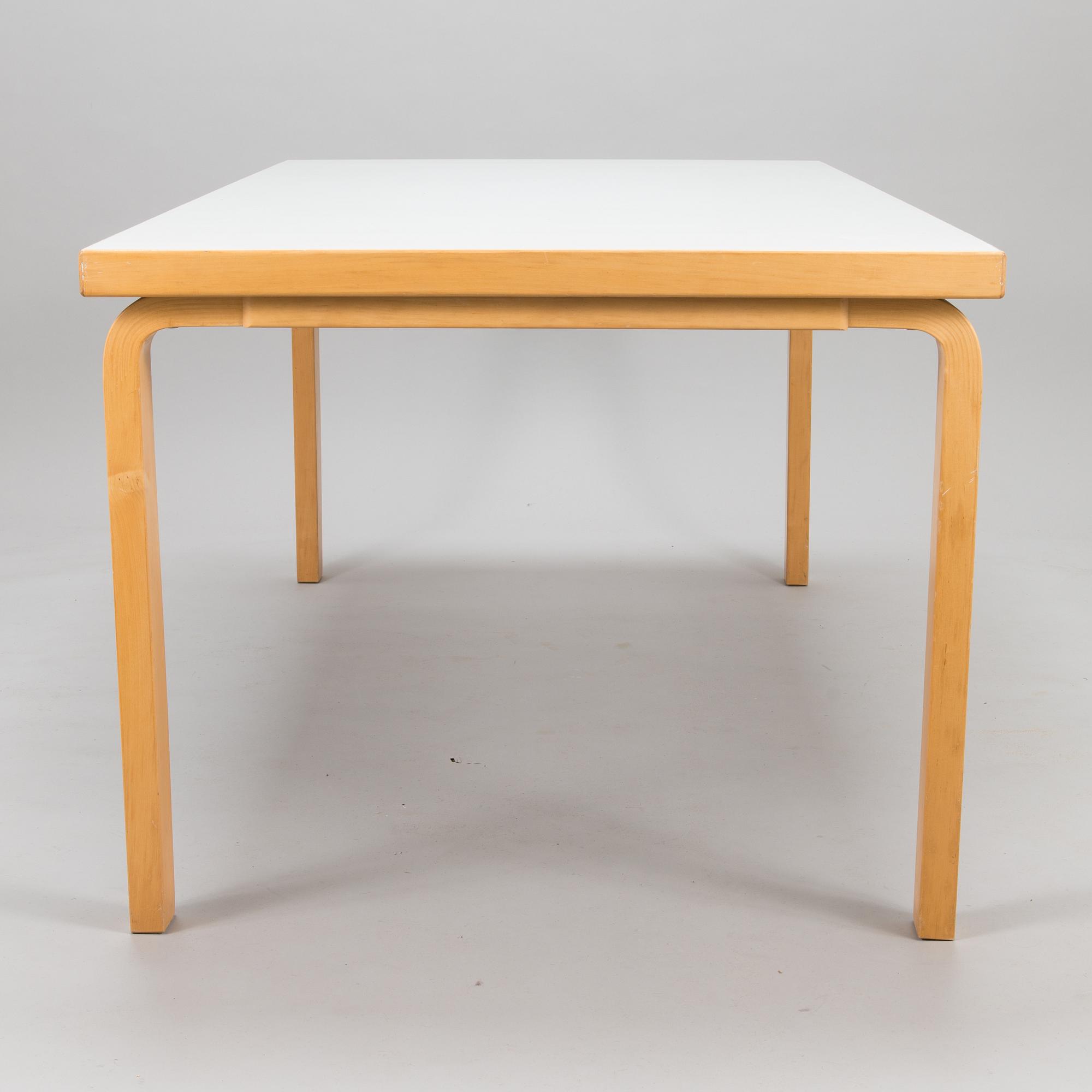 Alvar Aalto, a late 20th century '83' table for Artek.