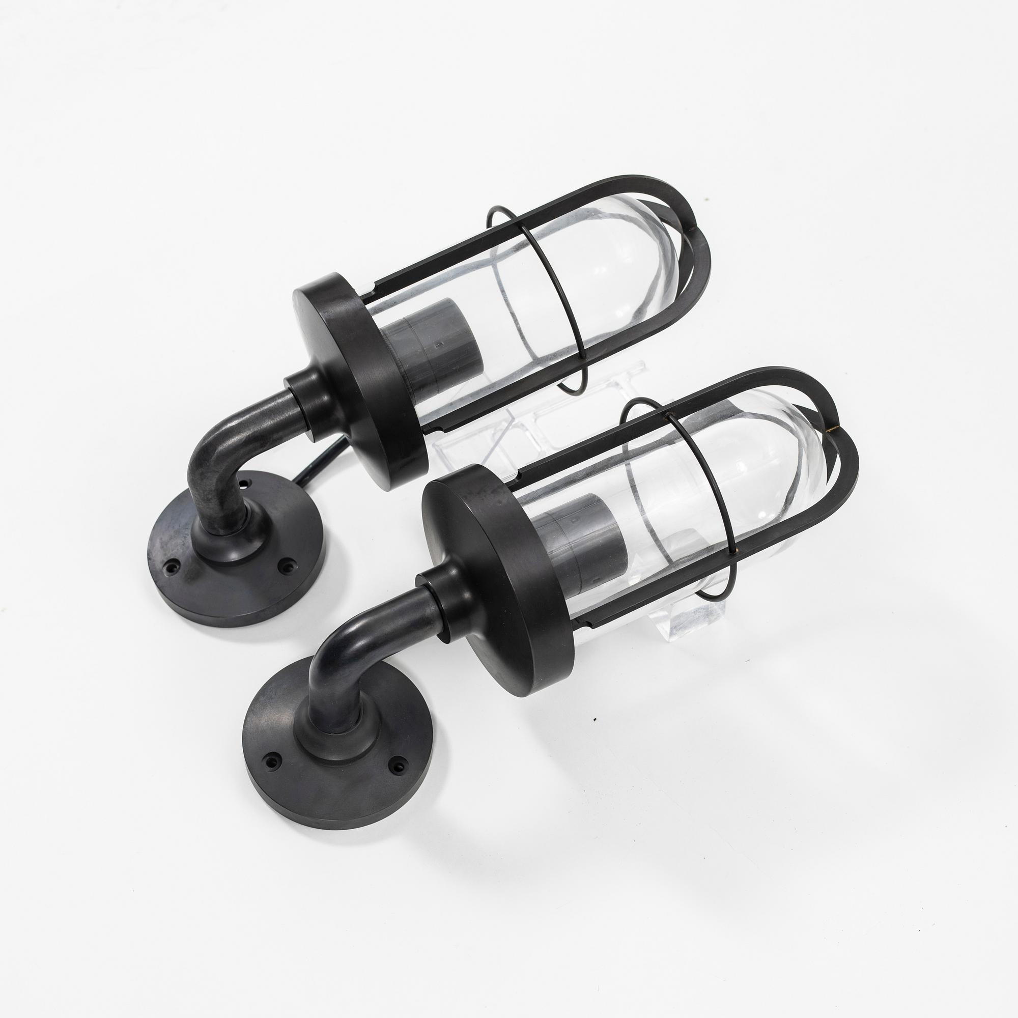 Wall lamps, a pair, Tekna, "Nautic", Docklight Wall.