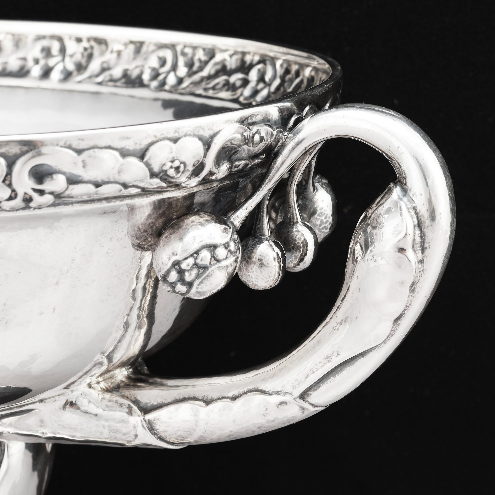 Georg Jensen, an 830/1000 silver jardinère, Copenhagen ca 1915-1919.
