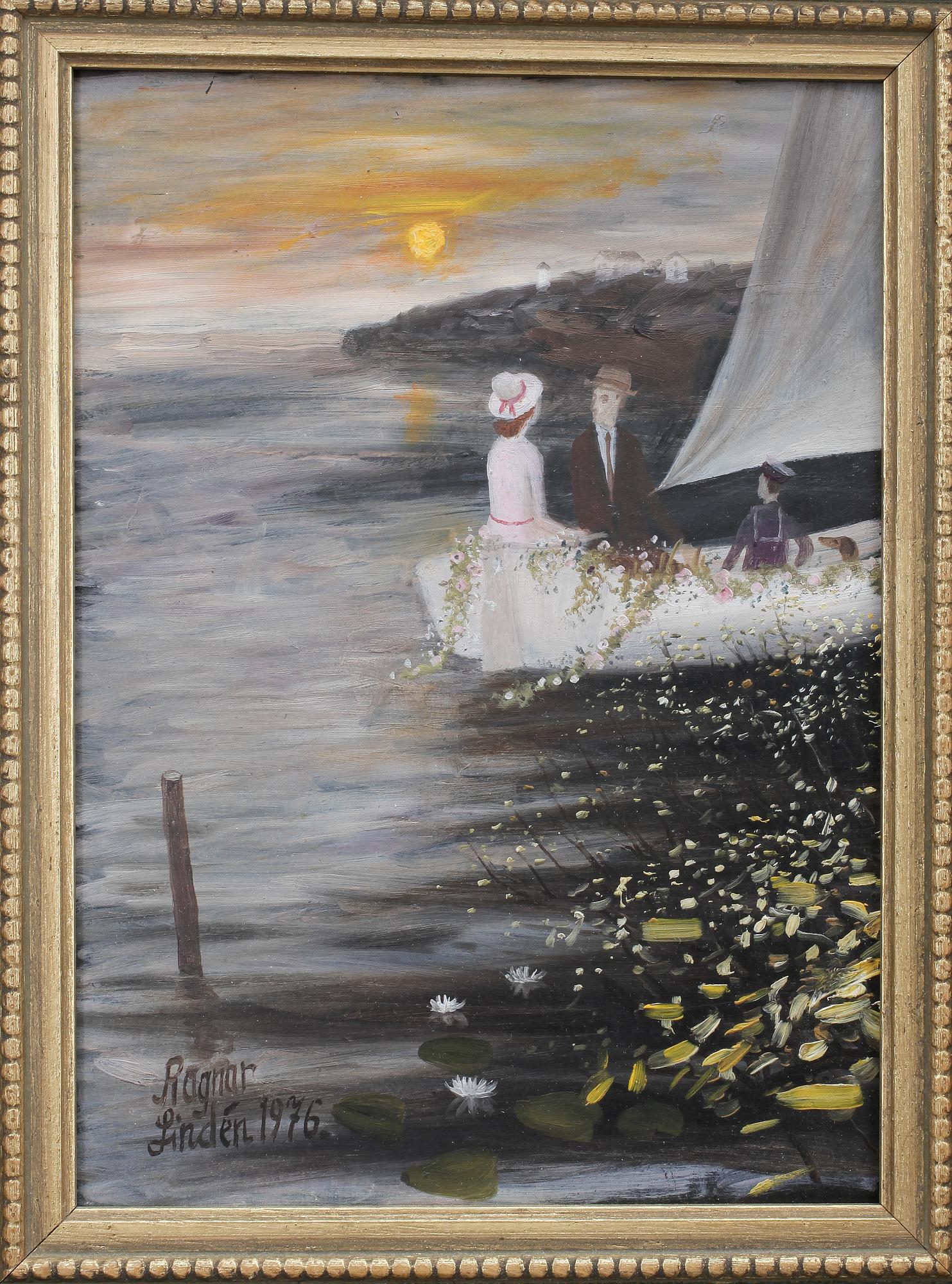 RAGNAR LINDEN, 3 st, olja på duk respektive pannå, signerade och daterade 1976 och 1979.