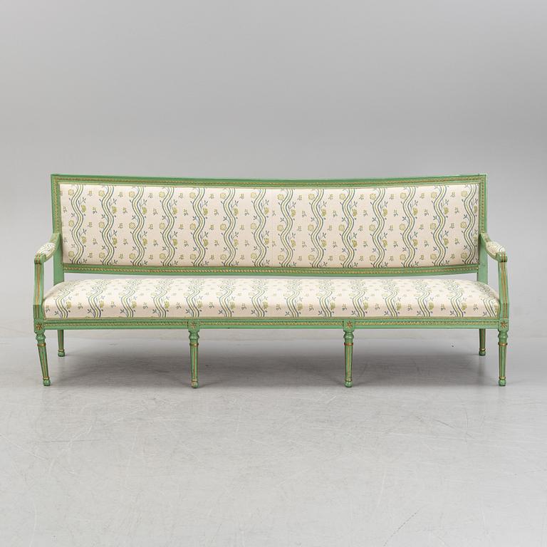 A late gustavian provincial sofa, circa 1800.