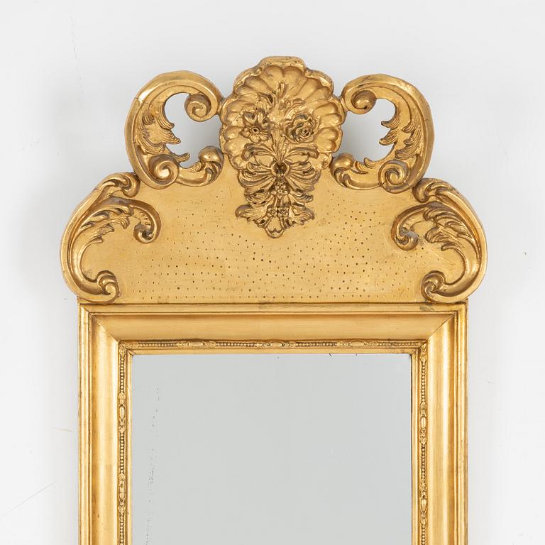 Mirror, Rococo style, late 19th century.