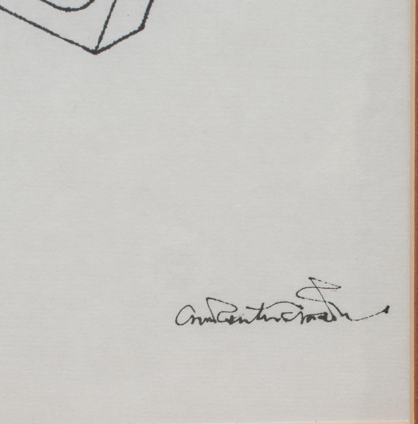 OSCAR REUTERSVÄRD, akvarell, signerad, "perspective japonaise".