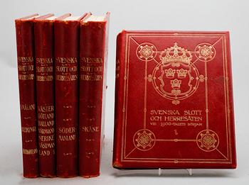 BÖCKER, Svenska Slott och Herrsäten vid 1900-talets början, 5 vol.