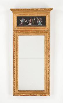 SPEGEL, sengustaviansk, brännmärkt APS, tidigt 1800-tal.