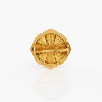HEDERSMÄRKE, 14K guld, Helsingfors, 1954. Vikt 2g.