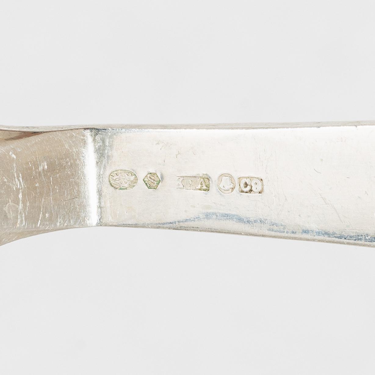 Bestickuppsättning, 86 delar, silver, stämplar K Anderson, Stockholm, bl a 1953.