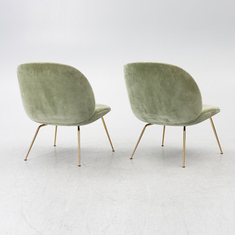 GamFratesi, a pair of 'Beetle Lounge Chairs', Gubi, Denmark.