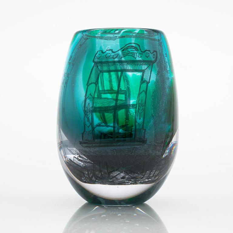 Sini Majuri, 'The room' glass sculpture, signed Sini Majuri 2021, Glass Studio Mafka&Alakoski Riihimäki.