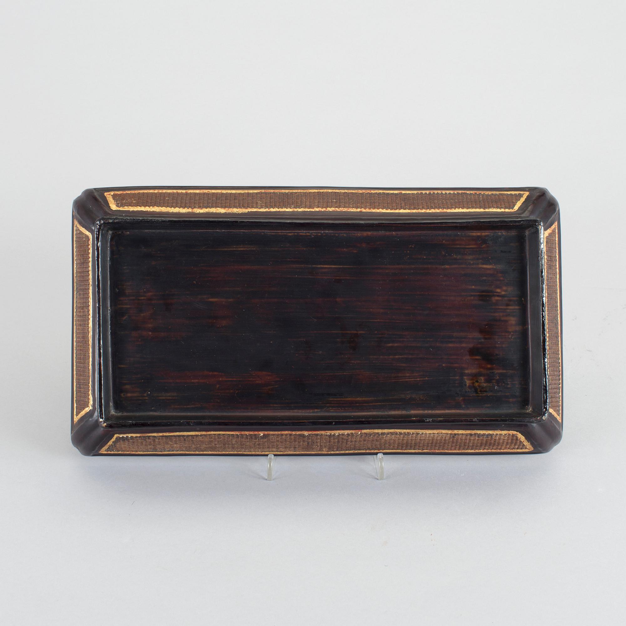 TRAY, lacquerware, Qing dynasty, 19th century.