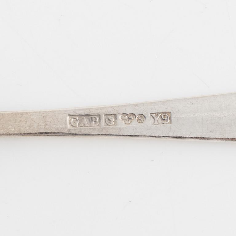 Jacob Ängman, bestickuppsättning, 71 delar, silver, "Rosenholm", GAB, bl a Eskilstuna 1968.