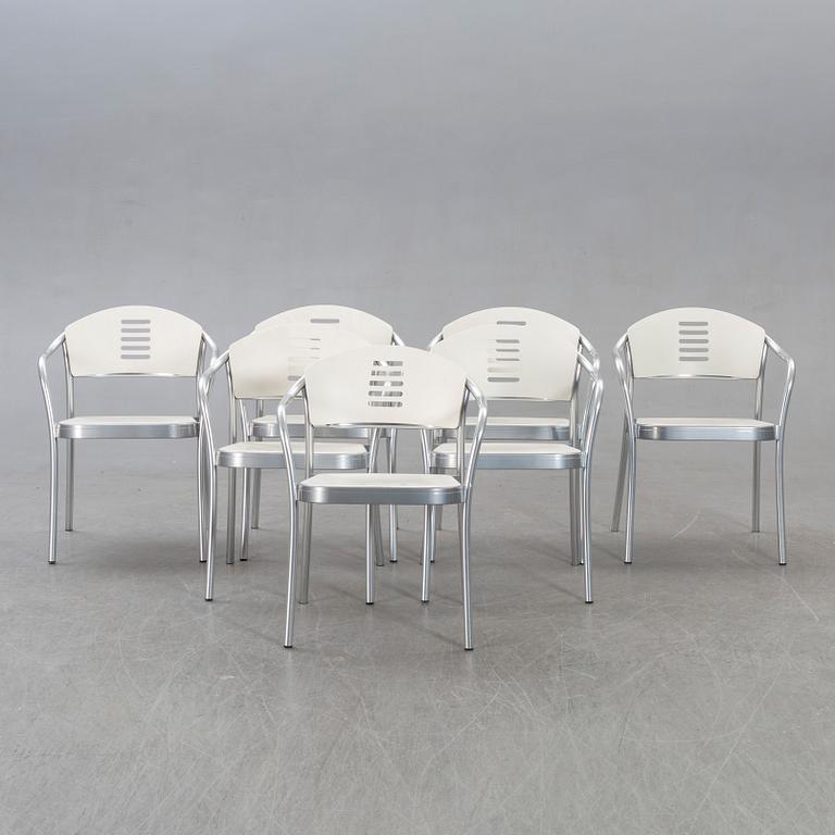 Vico Magistretti, chairs 6 pcs Kartell, Mauna kea alter part of the 20th century.