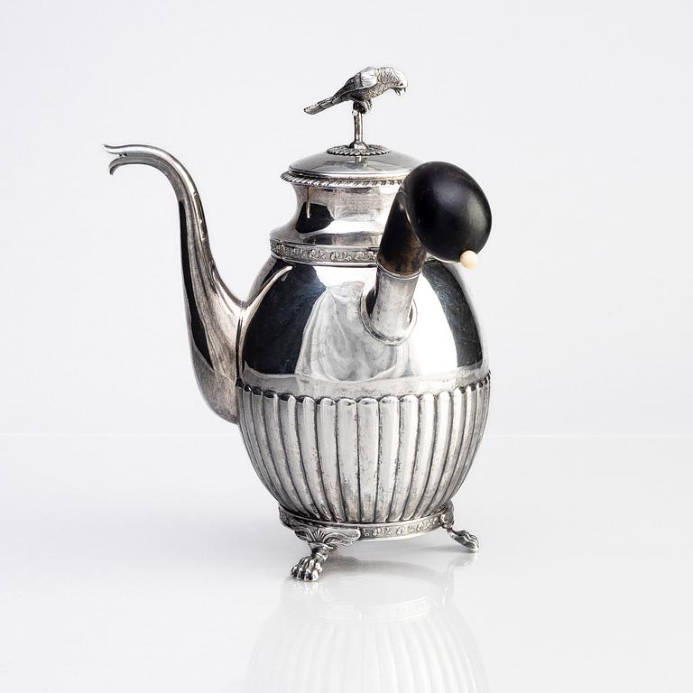 Jacob Lenholm, kaffekanna, Silver, Stockholm, 1828.