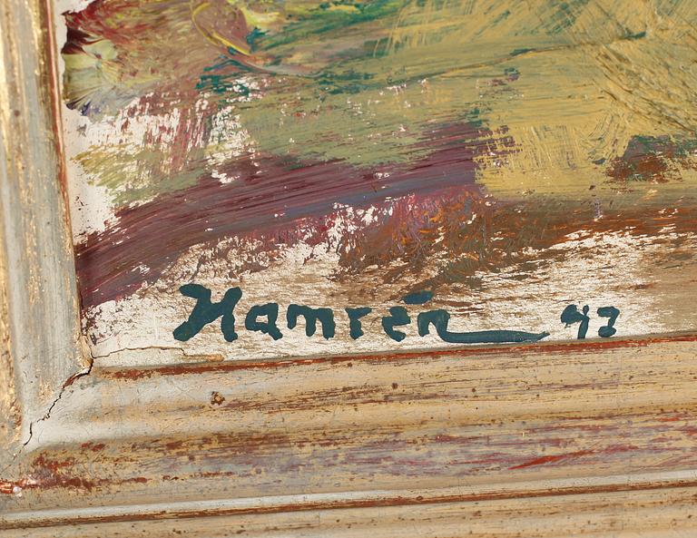 BENGT HAMRÈN, olja på duk, signerad, daterad -47.