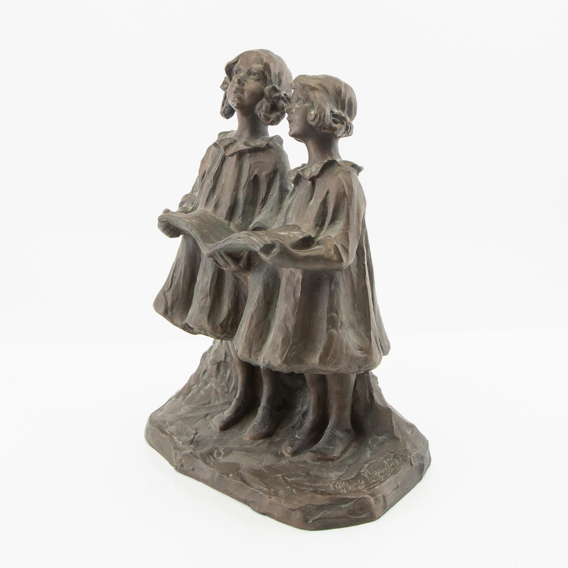 Alice Nordin, skulptur, Sjungande flickor.