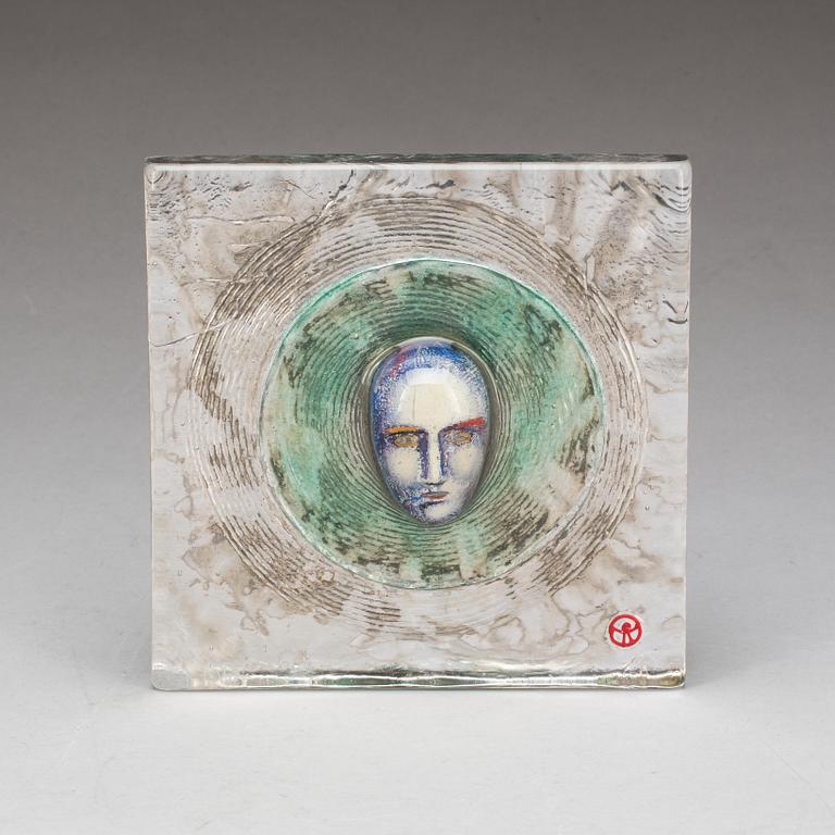 BERTIL VALLIEN, skulptur, glas, Kosta Boda, signerad.