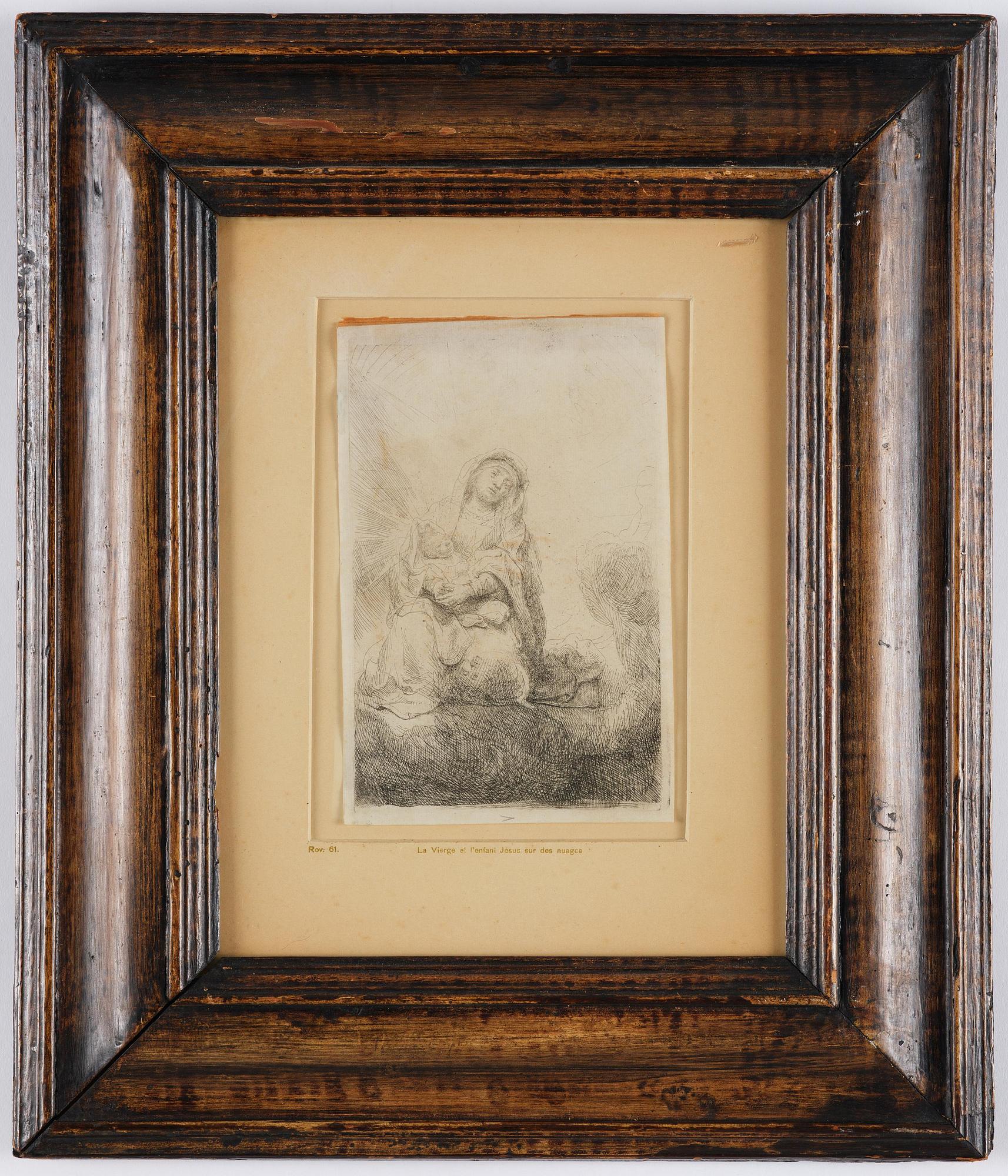 Rembrandt Harmensz van Rijn, "Virgin and child in the clouds".