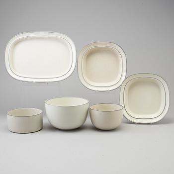 A 38 pcs stoneware service, 'Birka', by Stig Lindberg for Gustavsberg, second half of the 20th century.