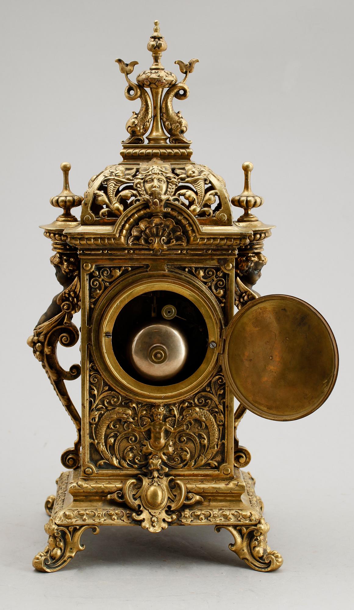 BORDSPENDYL, mässing, S Marti & Cie, Frankrike, sekelskiftet 1900.