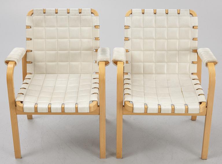 Alvar Aalto, six model 45 armchairs, Artek, Finladn, 1960's/70's.