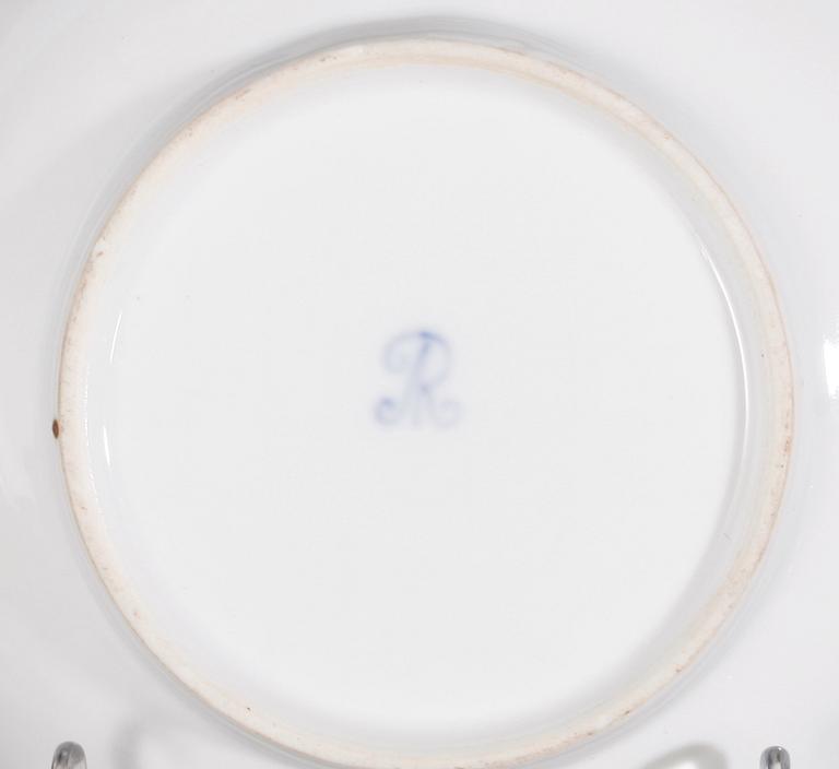 TETE-A-TETESERVIS, 6 delar, porslin, rokokostil, Berlin. 1800/1900-tal.